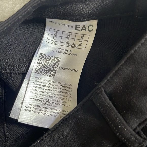 Guess Black Curve X Skinny Mid Pants Stretch Jeans Size 26 - Picture 5 of 11